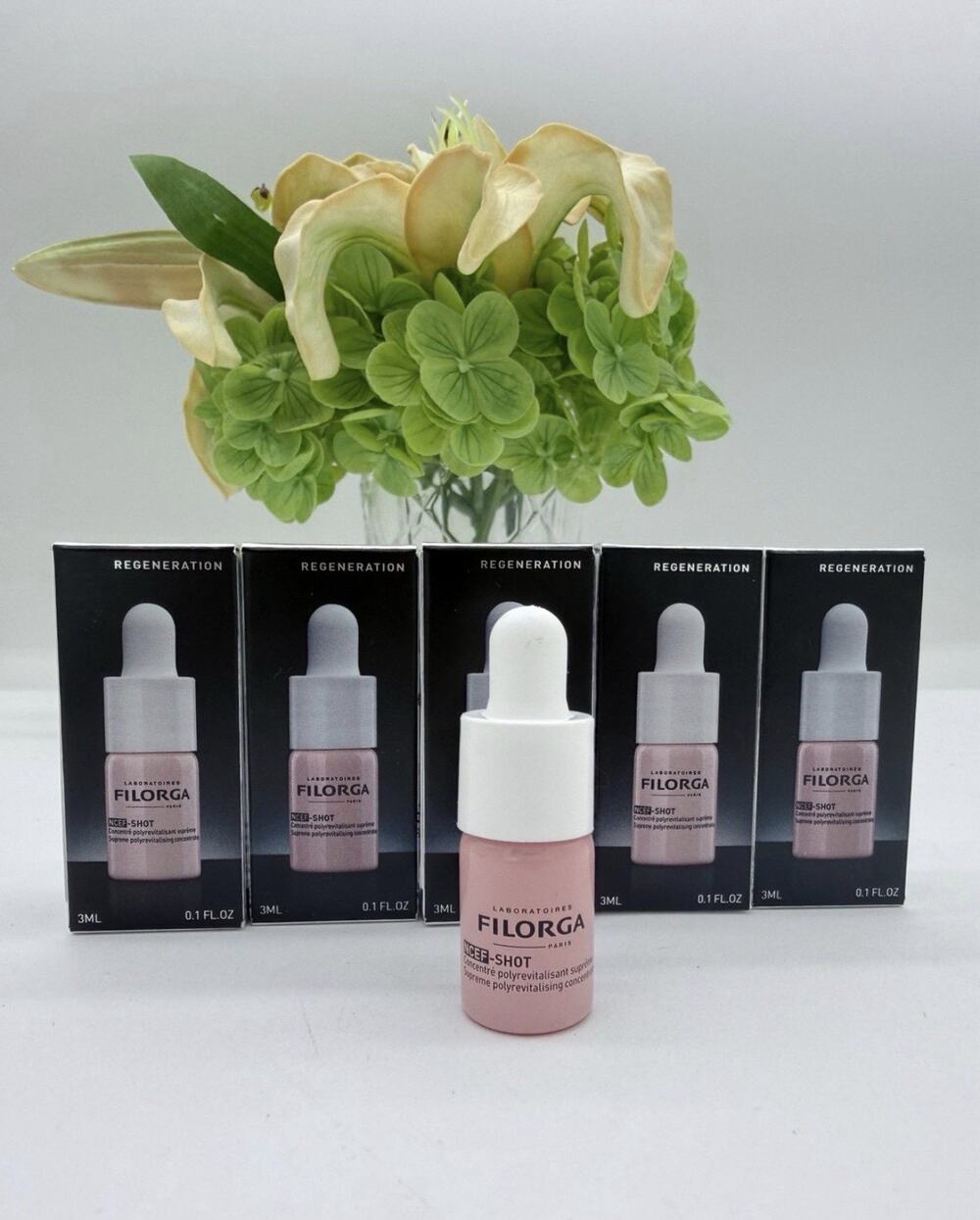 5 Filorga NCEF-Shot Supreme Polyrevitalising Concentrate 3ml each Travel Sample